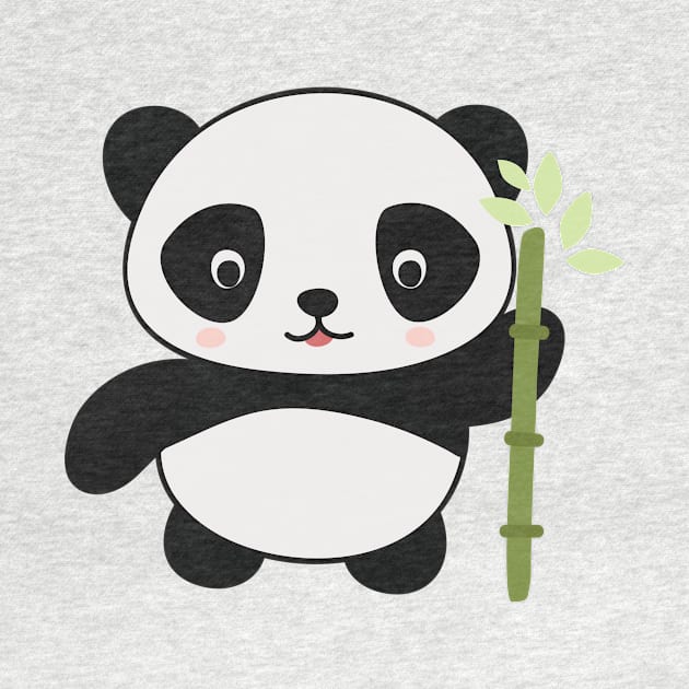 Cute Happy Panda Bear Graphic Illustration by New East 